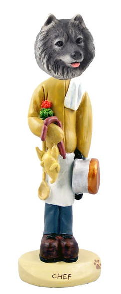Keeshond Chef Doogie Collectible Dog Figurine