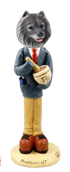 Keeshond Pharmacist Doogie Collectible Dog Figurine