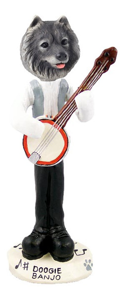 Keeshond Banjo Doogie Collectible Dog Figurine