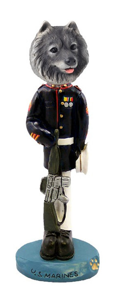 Keeshond U S Marines Doogie Collectible Dog Figurine