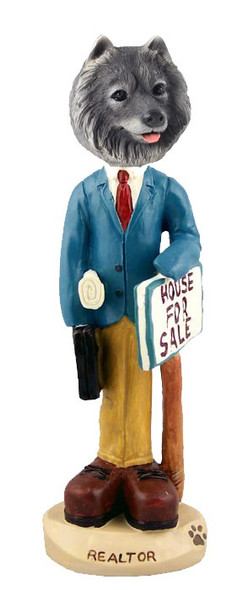 Keeshond Male Realtor Doogie Collectible Dog Figurine