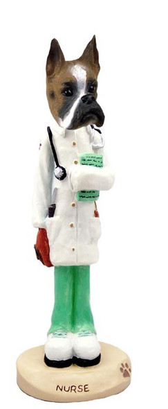 Boxer Nurse Doogie Collectible Dog Figurine