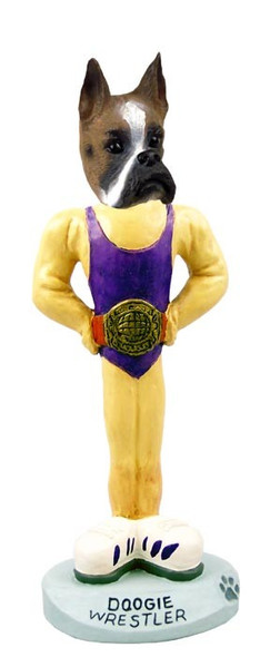 Boxer Wrestler Doogie Collectible Dog Figurine