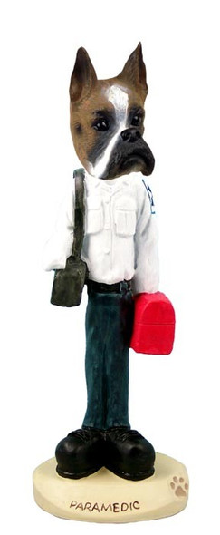 Boxer Paramedic Doogie Collectible Dog Figurine