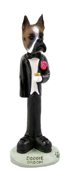 Boxer Groom Doogie Collectible Dog Figurine