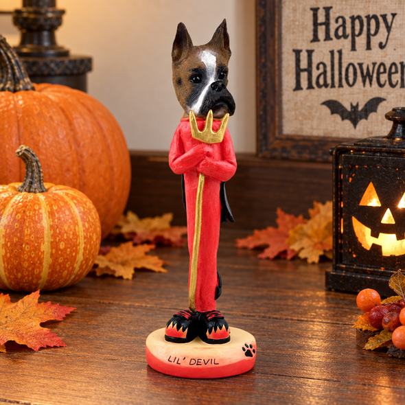 Boxer Lil Devil Doogie Collectible Dog Figurine