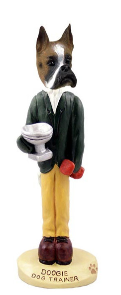 Boxer Trainer Doogie Collectible Dog Figurine