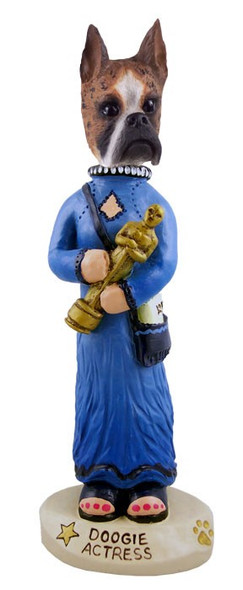 Brindle Boxer Actress Doogie Collectible Dog Figurine