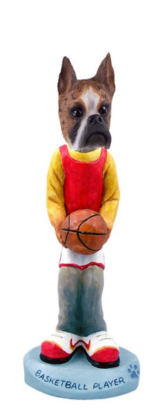 Brindle Boxer Basketball Doogie Collectible Dog Figurine