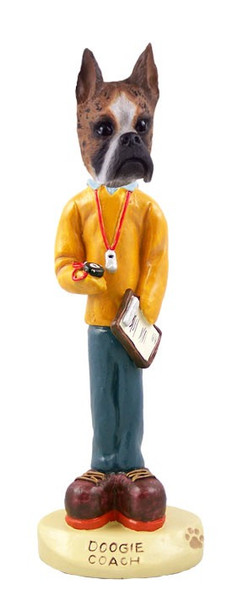 Brindle Boxer Coach Doogie Collectible Dog Figurine