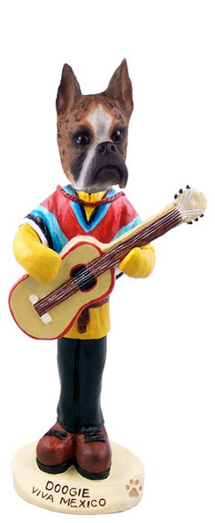Brindle Boxer Viva Mexico Doogie Collectible Dog Figurine
