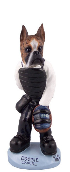 Brindle Boxer Umpire Doogie Collectible Dog Figurine