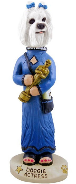 Maltese Actress Doogie Collectible Dog Figurine