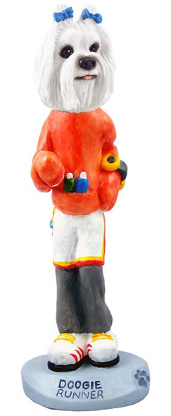 Maltese Runner Doogie Collectible Dog Figurine