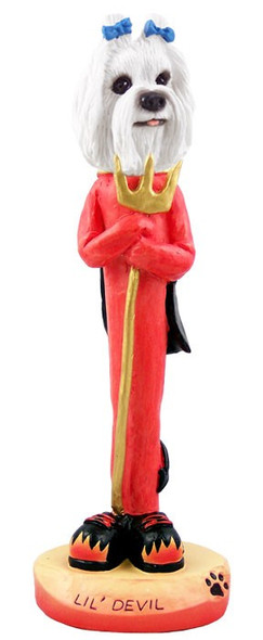 Maltese Lil Devil Doogie Collectible Dog Figurine
