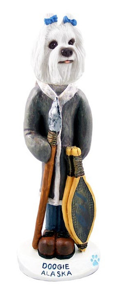 Maltese Alaska Doogie Collectible Dog Figurine