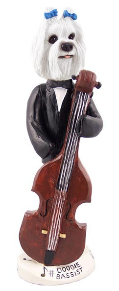 Maltese Bassist Doogie Collectible Dog Figurine