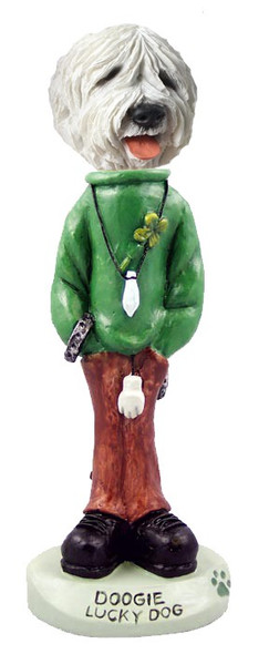 Old English Sheepdog Lucky Dog Doogie Collectible Dog Figurine