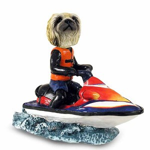 Pekingese Jet Ski Doogie Collectible Dog Figurine