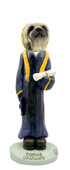 Pekingese Graduate Doogie Collectible Dog Figurine