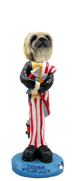 Pekingese 4th of July Doogie Collectible Dog Figurine