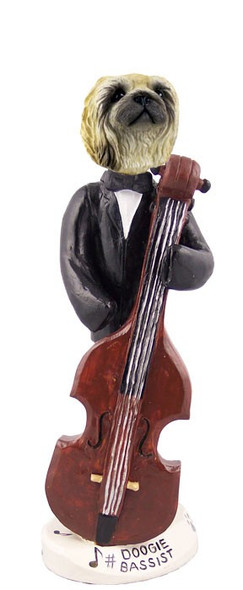 Pekingese Bassist Doogie Collectible Dog Figurine