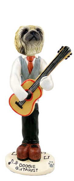 Pekingese Guitarist Doogie Collectible Dog Figurine