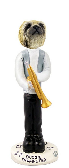 Pekingese Trumpeter Doogie Collectible Dog Figurine