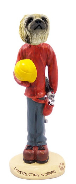 Pekingese Construction Worker Doogie Collectible Dog Figurine