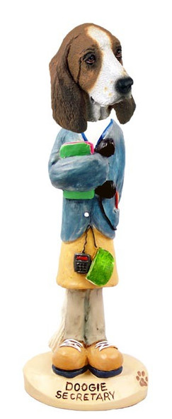 Basset Hound Secretary Doogie Collectible Dog Figurine