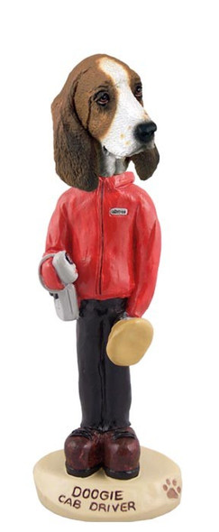 Basset Hound Cab Driver Doogie Collectible Dog Figurine