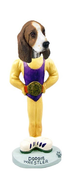 Basset Hound Wrestler Doogie Collectible Dog Figurine