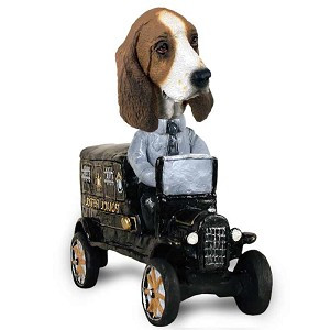 Basset Hound Paddy Wagon Doogie Collectible Dog Figurine