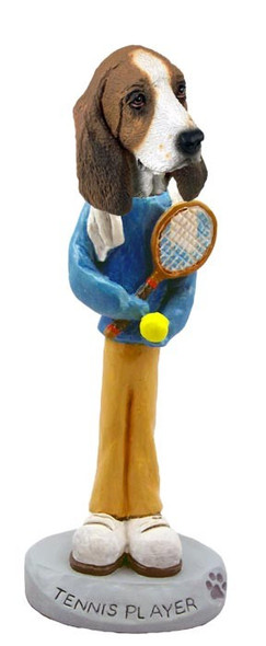 Basset Hound Tennis Player Doogie Collectible Dog Figurine