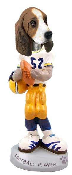Basset Hound Football Player Doogie Collectible Dog Figurine