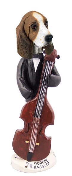 Basset Hound Bassist Doogie Collectible Dog Figurine