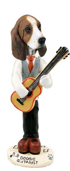 Basset Hound Guitarist Doogie Collectible Dog Figurine