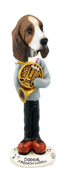 Basset Hound French Horn Doogie Collectible Dog Figurine