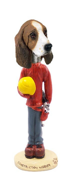 Basset Hound Construction Worker Doogie Collectible Dog Figurine