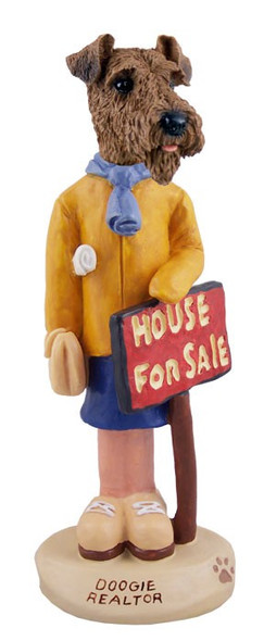 Airedale Female Realtor Doogie Collectible Dog Figurine