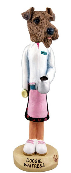 Airedale Waitress Doogie Collectible Dog Figurine