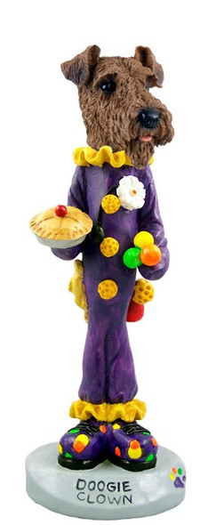 Airedale Clown Doogie Collectible Dog Figurine