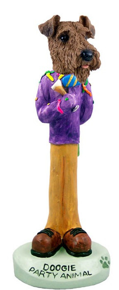 Airedale Party Animal Doogie Collectible Dog Figurine