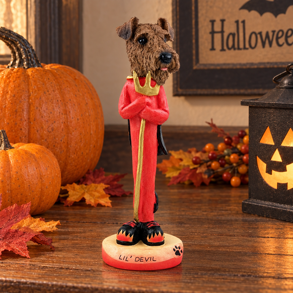 Airedale Lil Devil Doogie Collectible Dog Figurine