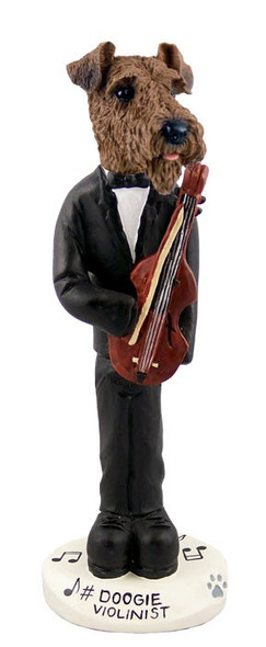 Airedale Violinist Doogie Collectible Dog Figurine