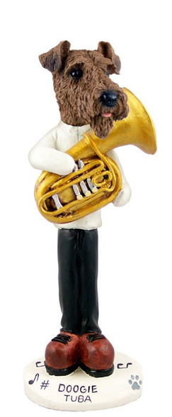 Airedale Tuba Doogie Collectible Dog Figurine
