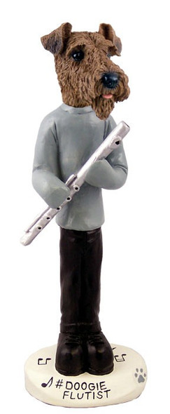 Airedale Flutist Doogie Collectible Dog Figurine