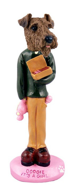 Airedale It's a Girl Doogie Collectible Dog Figurine