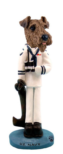 Airedale U S Navy Doogie Collectible Dog Figurine