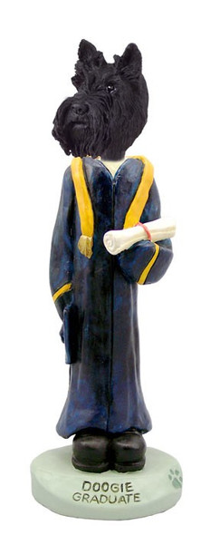 Scottish Terrier Graduate Doogie Collectible Dog Figurine